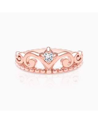 Rosabella™ Royalty, Clear CZ Crown, Children's Ring for Girls - Sterling Silver