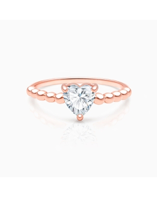 Rosabella™ Love, Clear CZ Heart Children&#039;s Ring for Girls - Sterling Silver