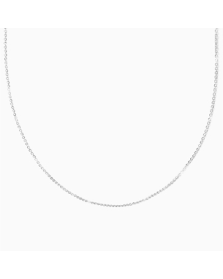 Individual Necklace Chain, Extendable Italian Made Diamond Cut Cable Chain - Sterling Silver