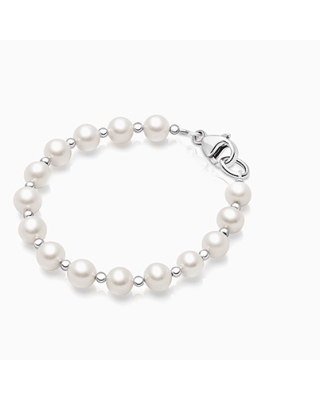 Timeless Pearls, Baby/Children’s Beaded Bracelet for Girls - Sterling Silver