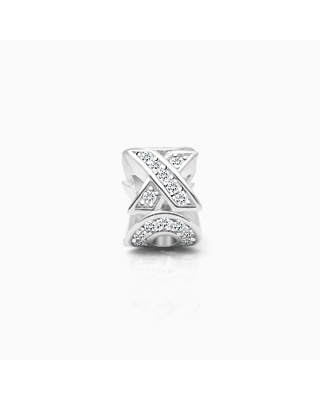 Endless Hugs &amp; Kisses, Sterling Silver with Clear CZ&#039;s XOXO - Adoré Charm