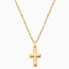 Beautifully Beveled Cross, Children&#039;s Necklace for Boys - 14K Gold