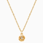 Blushing Rose, Clear CZ Children&#039;s Necklace for Girls - 14K Gold