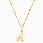 14K Gold Initial with Genuine Diamond, Personalized Teen&#039;s Necklace for Girls - 14K Gold
