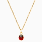 Lil&#039; Ladybug, Teeny Tiny Children&#039;s Necklace for Girls - 14K Gold