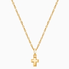 Simple Cross, Teeny Tiny Teen&#039;s Necklace for Girls - 14K Gold