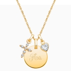 14K Gold Baby Round, Communion Children&#039;s Necklace for Girls (Includes Religious Charm &amp; FREE Engraving) - 14K Gold