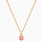 tB® Birthstone, Teen&#039;s Personalized Necklace for Girls (All 12 Crystal Birthstones Available) - 14K Gold