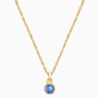 tB® Birthstone, Children&#039;s Personalized Necklace for Boys (All 12 Crystal Birthstones Available) - 14K Gold