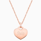 Rose Gold Heart Personalized Necklace