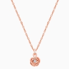 Blushing Rose, Clear CZ Teen&#039;s Necklace for Girls - 14K Rose Gold