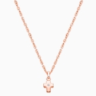 Gold Cross Necklace with Genuine Diamond for Girl