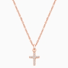 Rose Gold Cross Necklace for Girl