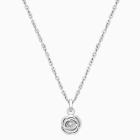 Blushing Rose, Clear CZ Teen&#039;s Necklace for Girls - 14K White Gold