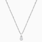 My 1st Diamond, Teeny Tiny Teen&#039;s Necklace with Genuine Diamond for Girls - 14K White Gold