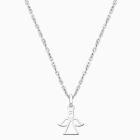 Angel of Heaven, Children&#039;s Necklace for Girls - 14K White Gold