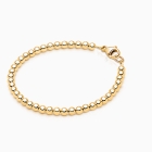 3mm Tiny Blessings Beads, Baby/Children&#039;s Beaded Bracelet for Girls - 14K Gold