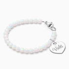 Opal Bracelet for Teens with Engravable Heart