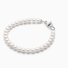 Solid Silver Pearl Bracelet for Girls Christening