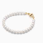Solid 14K Gold Pearl Bracelet for Teens