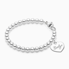 Solid Silver Tiny Blessings Beaded Bracelet for Teens