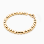 4mm Tiny Blessings Beads, Baby/Children&#039;s Beaded Bracelet for Boys - 14K Gold 