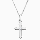 Silver Cross Necklace for Boys