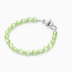 Birthstone Crystal, Baby/Children’s Beaded Bracelet for Boys (All 12 Birthstones Avail) - Sterling Silver