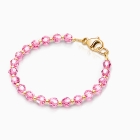 Teen&#039;s Birthstone Crystal Bracelet for Girls in the Month of january/february/march/april/may/june/july/august/september/october/november/december made with Solid 14K Gold
