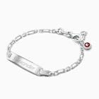 Modern Bar, Baby/Children&#039;s Engraved ID Bracelet for Boys - Sterling Silver