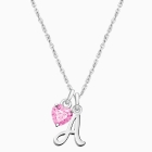 Silver Initial Necklace for Girls