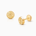 Diamond Cut Cutie, Baby/Children&#039;s Earrings, Screw Back - 14K Gold