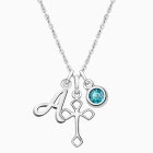 Personalized Cross Necklace for Girl