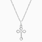 Silver Cross Necklace for Girls