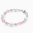 Diamonds &amp; Pearls, Baby/Children&#039;s Beaded Bracelet for Girls - Sterling Silver