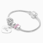 Adoré™ 3 Charm Starter Set, Baby/Children&#039;s Engraved Charm Bracelet for Girls - Sterling Silver