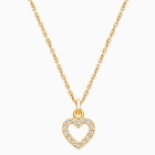 Eternal Heart, Pavé CZ Teen&#039;s Necklace for Girls - 14K Gold