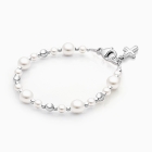 Little Lady, Christening/Baptism Baby/Children’s Beaded Bracelet for Girls - Sterling Silver