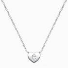 Engraved Silver Heart Necklace for Girl