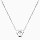Mini Sliding Miss Mouse Necklace for Children (Includes Chain &amp; FREE Engraving) - Sterling Silver