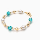 My Little Sunshine Birthstone, Baby/Children&#039;s Beaded Bracelet for Girls (All 12 Birthstones Avail) - 14K Gold