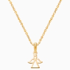Angel of Heaven, Communion Children&#039;s Necklace for Girls - 14K Gold