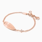 Personal Name Bracelet Rose Gold with Cross for Girls