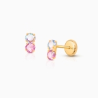 Pink &amp; Opal Earrings for Babies and Kids