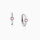 June Birthstone 9mm Huggie Hoops, Swarovski® Crystal Baby/Children&#039;s Earrings - Sterling Silver