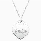 Silver Heart Necklace for Girl