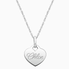 Sterling Silver Heart Necklace for Girl
