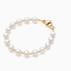 Timeless Pearls, Baby/Children’s Beaded Bracelet for Girls - 14K Gold