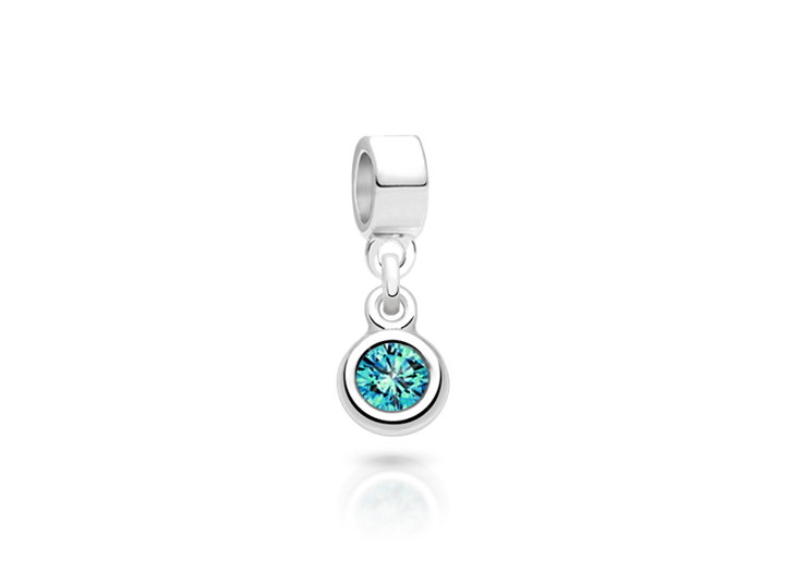 Enlarged to Show Detail<br />Adoré&trade; Charm Shown with Silver Bail
