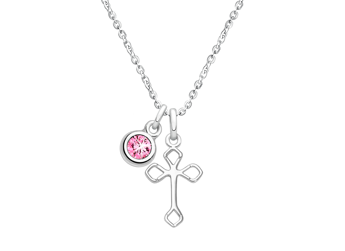 Enlarged to Show Detail<br />Example Shown with <u>Optional</u> Birthstone Charm